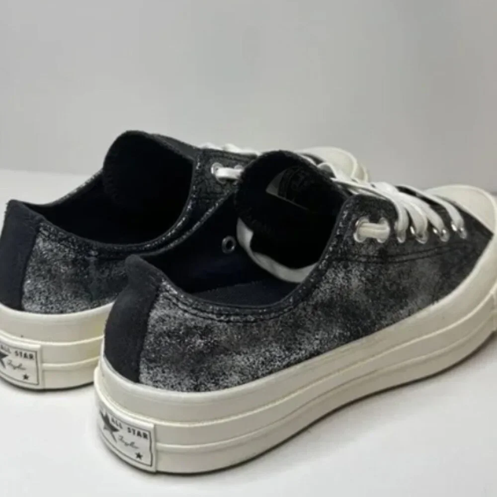Dark Silver Size 5.5 Converse Chuck 70 Ox Men’s Sneakers Sparkly - Picture 4 of 8